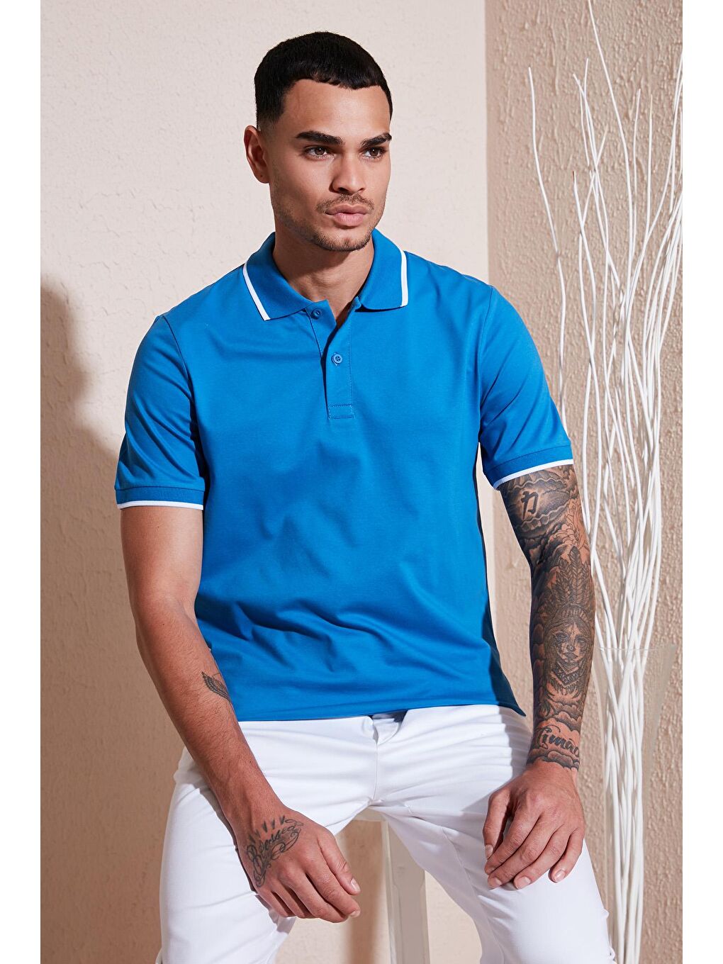 Buratti Mavi Pamuklu Regular Fit Polo Yaka T Shirt 5902063