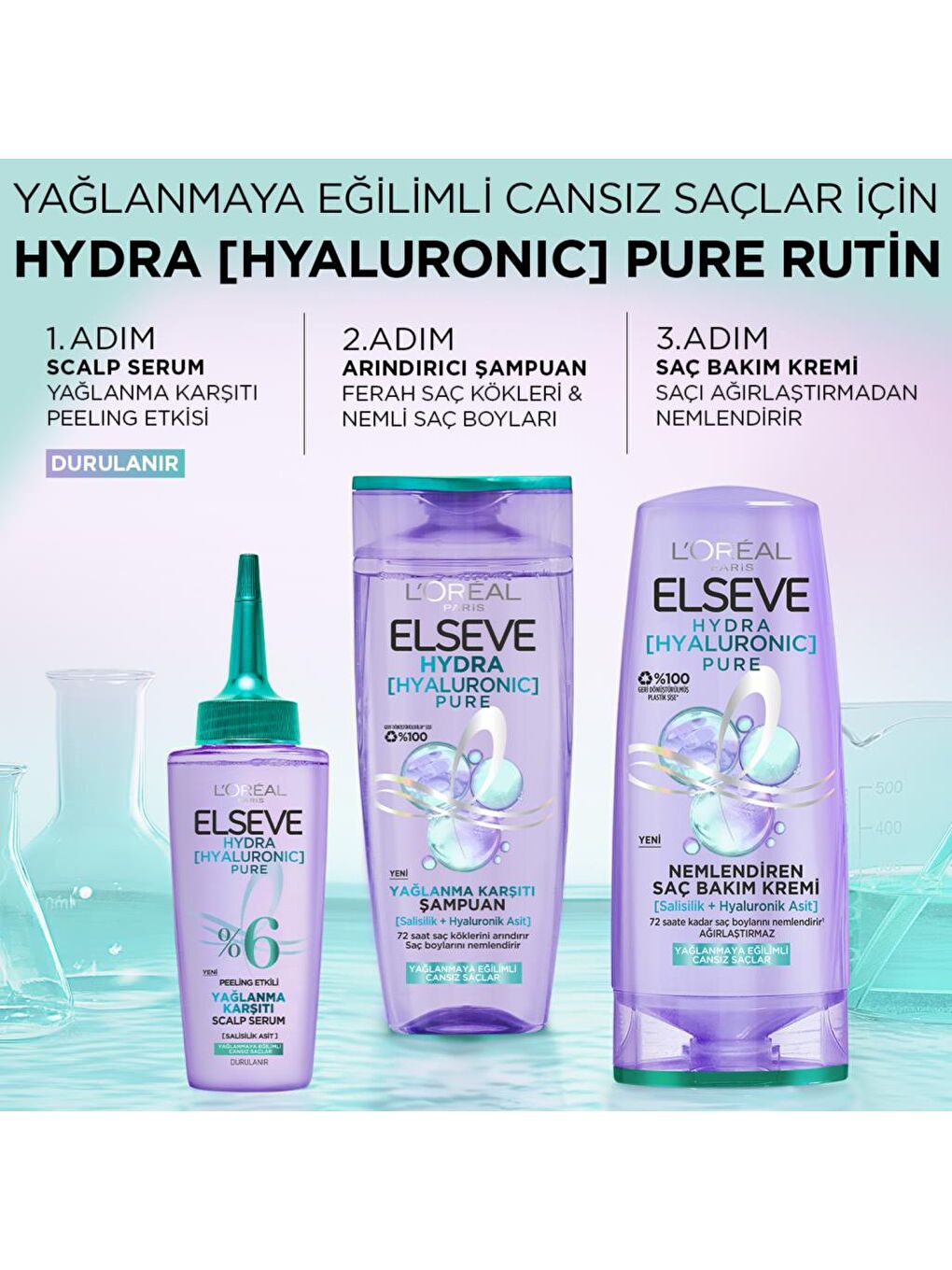 L'Oreal Paris Beyaz Elseve Hyaluron Pure Şampuan 300 ml - 7