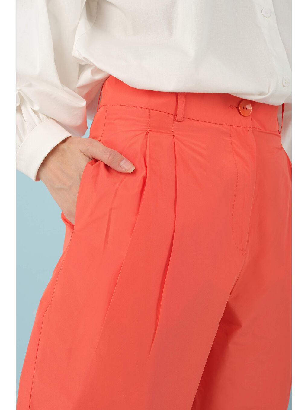 Fleto Cepli Pantolon Mercan-4