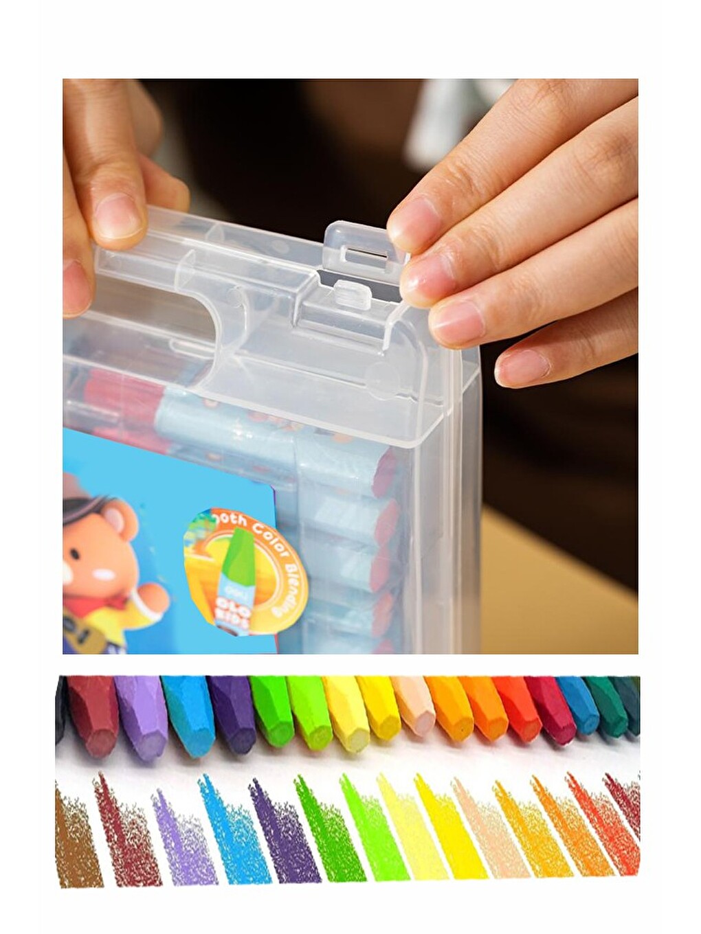 24 Renk Pastel Boya Plastik Çantalı 1 Paket Fixpoint 24 Lü Pastel Boya Çok Renkli Pastel Boya Resim-2