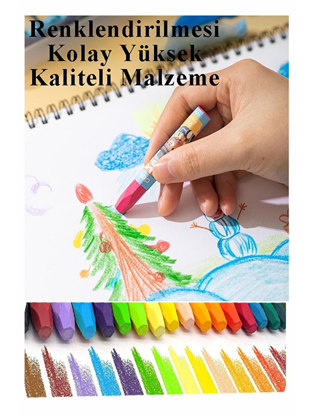 24 Renk Pastel Boya Plastik Çantalı 1 Paket Fixpoint 24 Lü Pastel Boya Çok Renkli Pastel Boya Resim-3