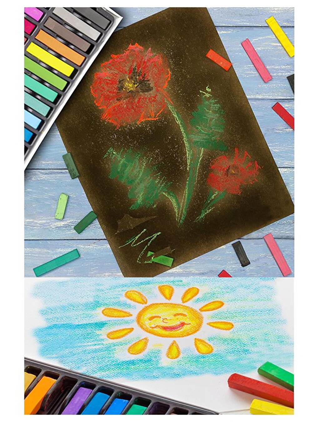 Toz Pastel Boya 12 Renk 1 Paket Toz Soft Pastel Bıya 12 Li Yumuşak Pastel Canlı Renkler Gölgeleme İç-2