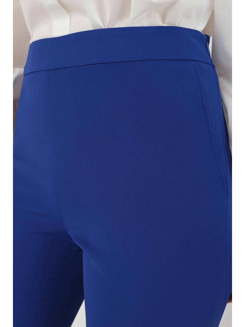 Mavi İspanyol Paça Pantolon Saks-2