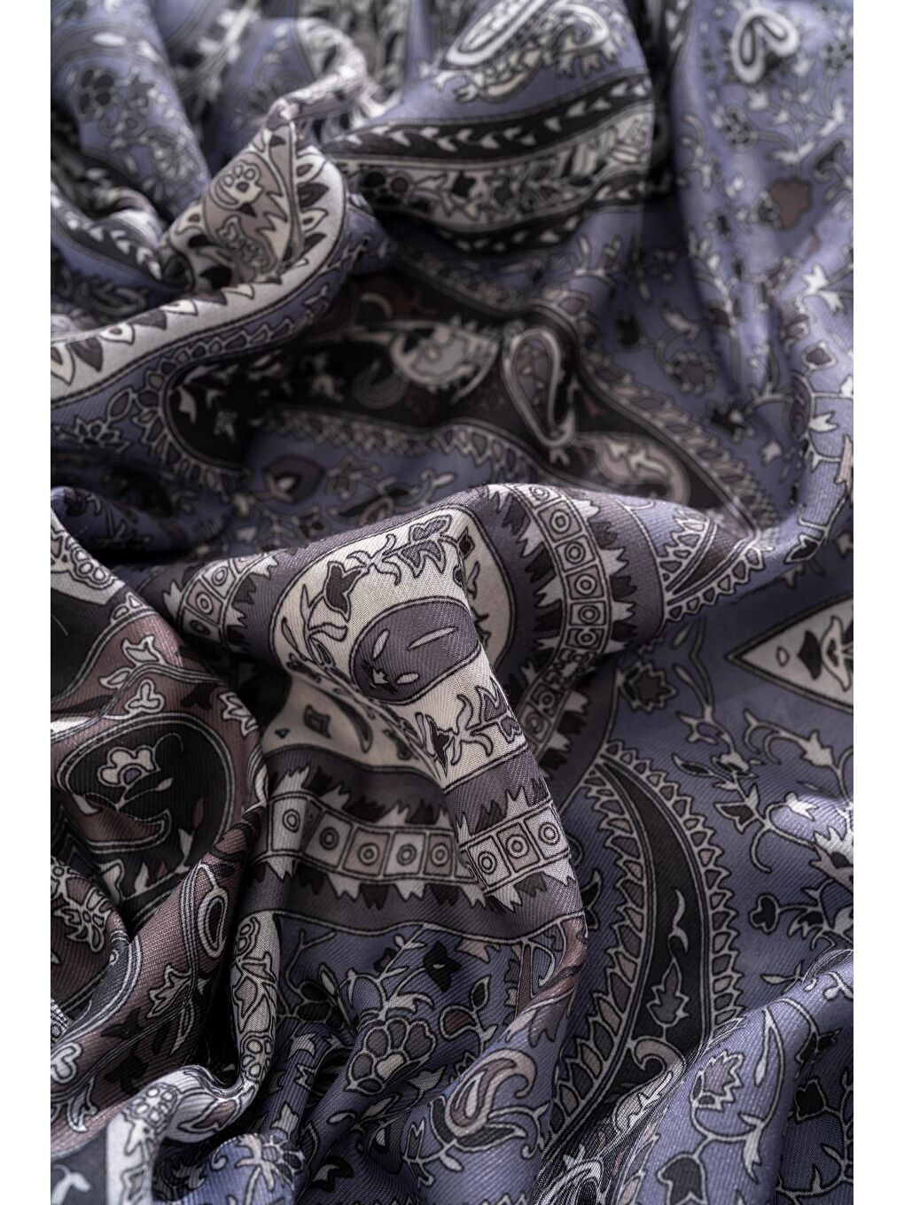 Lila Kadın Etnik Desen Soft Şal Prusa 152.04.0003-2