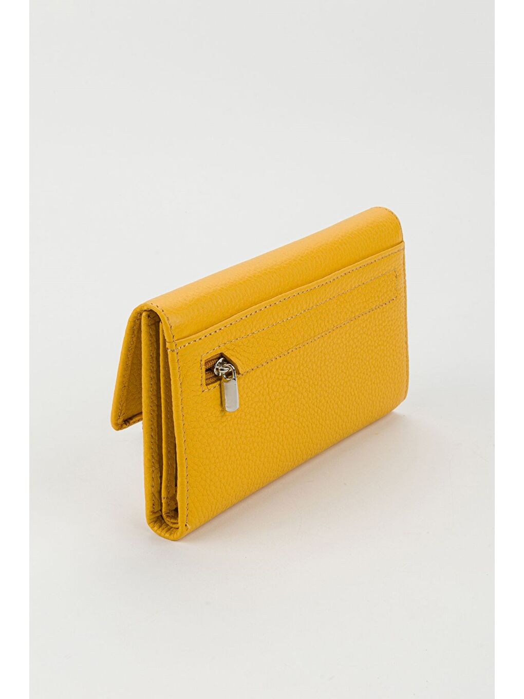 Sarı Kutulu Hakiki Deri Mavi Orta Boy Çok Gözlü Kadın El Portföyü Kartlık Cüzdan-1