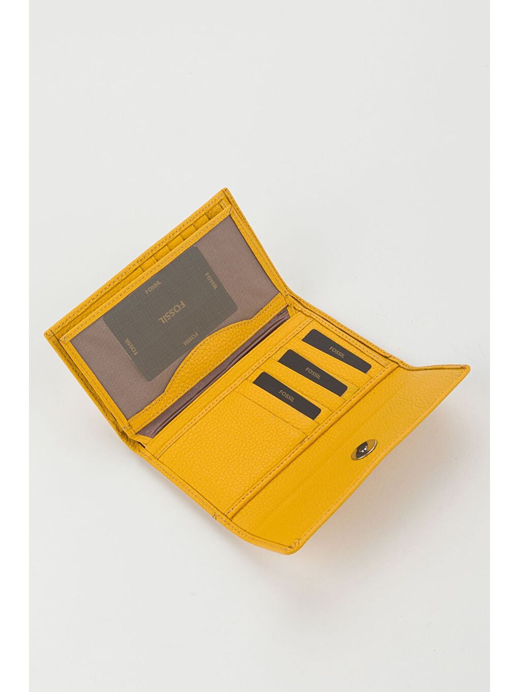 Sarı Kutulu Hakiki Deri Mavi Orta Boy Çok Gözlü Kadın El Portföyü Kartlık Cüzdan-2