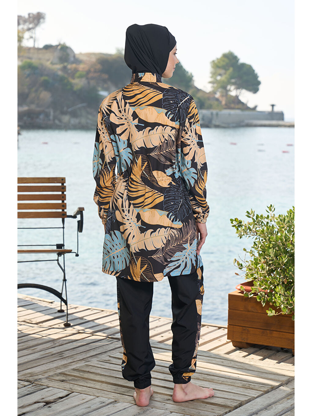 Paraşüt Tam Kapalı Tesettür Mayo 25964 Siyah-1