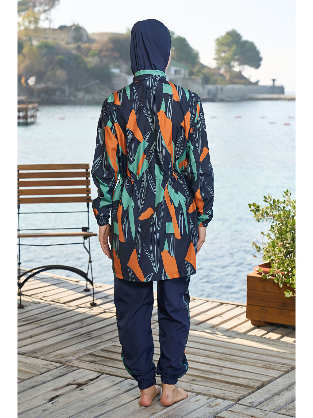 Paraşüt Tam Kapalı Tesettür Mayo 25963 Lacivert-1