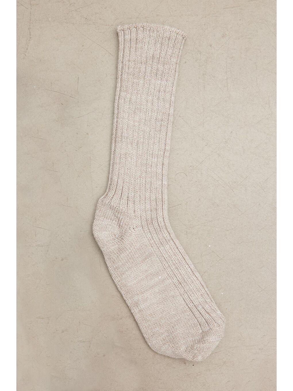 Kalın Kışlık Çorap Bej-1