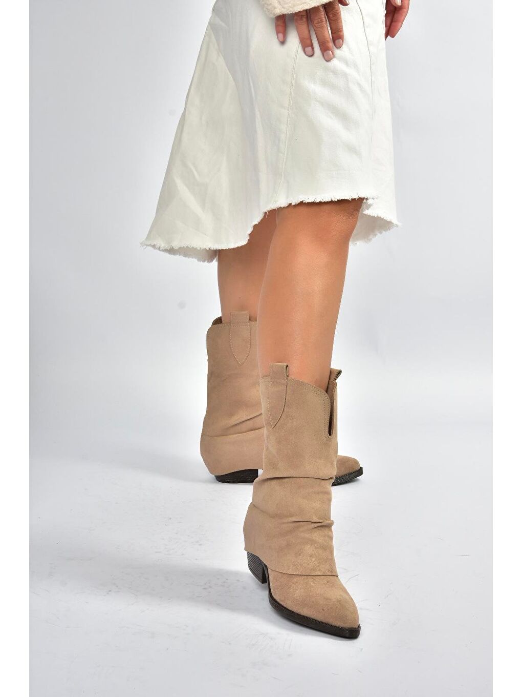 Bej Vizon Kadın Bot V404041002-3