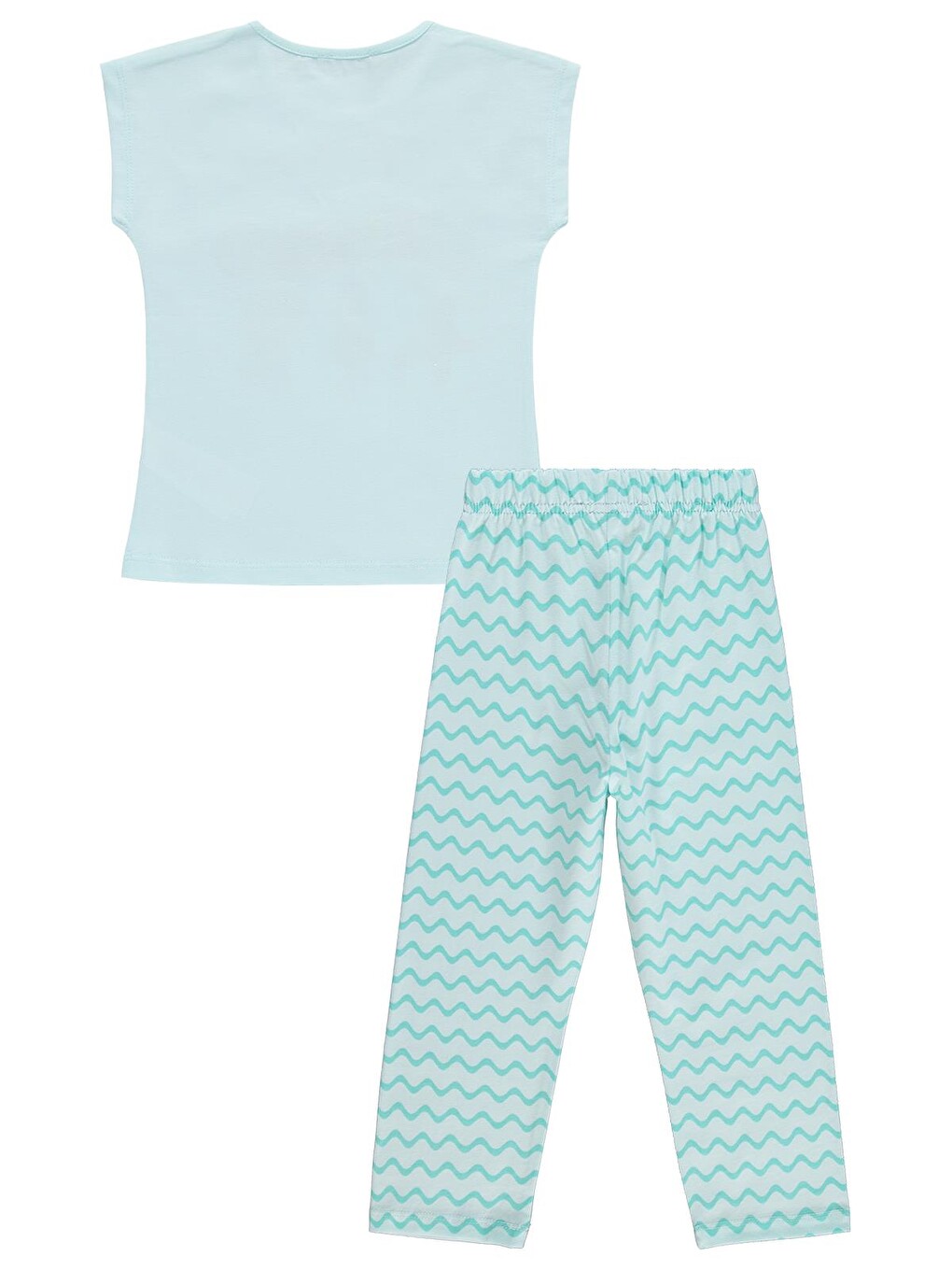 Girls Mermaid Baskılı 6-9 Yaş Pijama Takımı - Yeşil-1