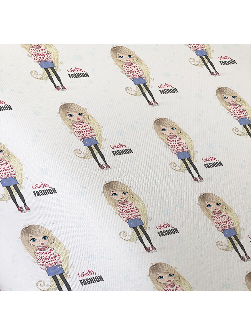 Karışık Çift Taraflı Prenses Desenli Çarşafsız 2'li Takım  Tek Kişilik Nevresim Takımı 160x220 Cm-2