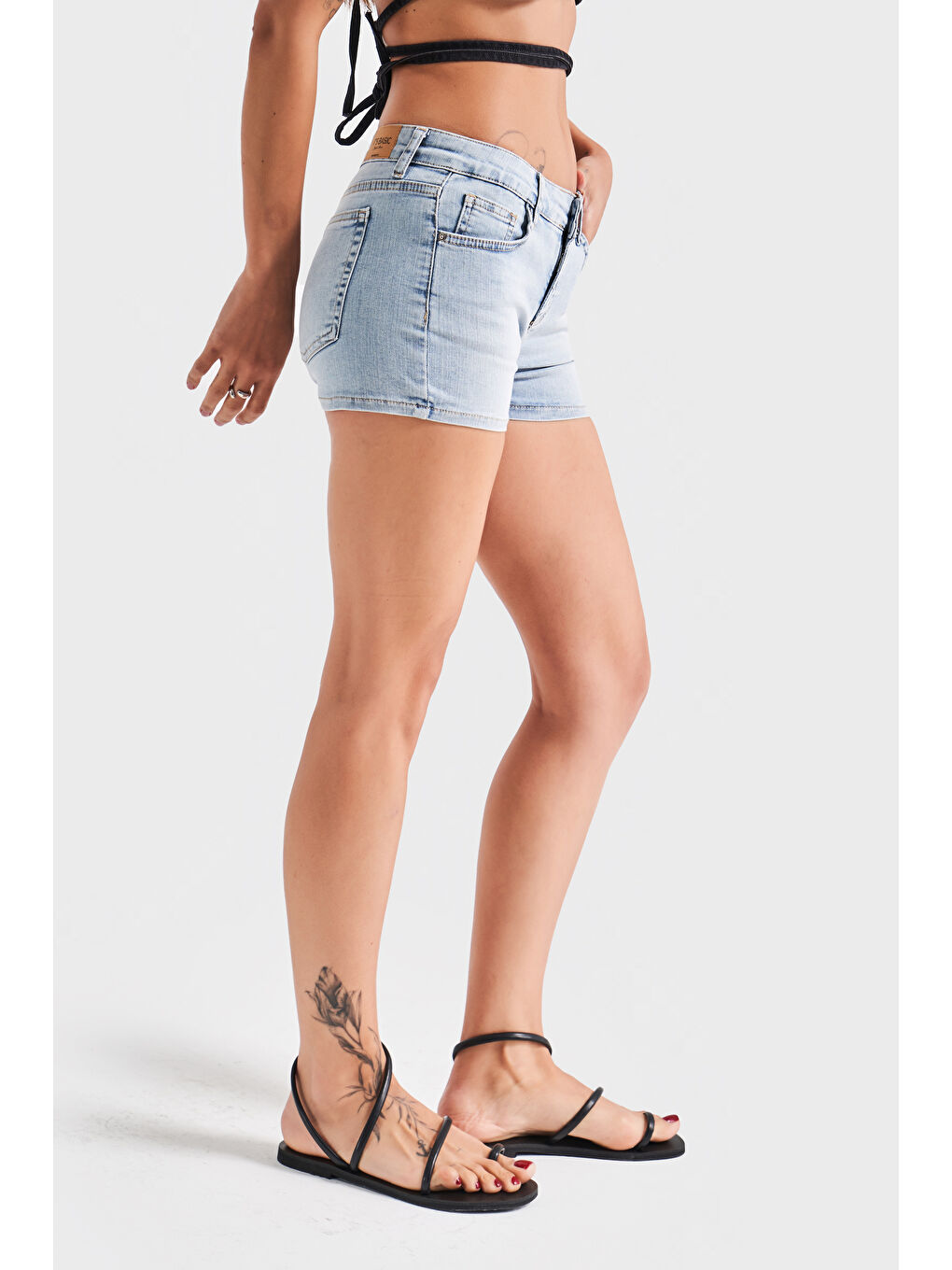 Mavi Kadın Jean Rengi 4s5 3 Mini Boy Ful Esnek Elastanlı Kumaş Denim Şort-1