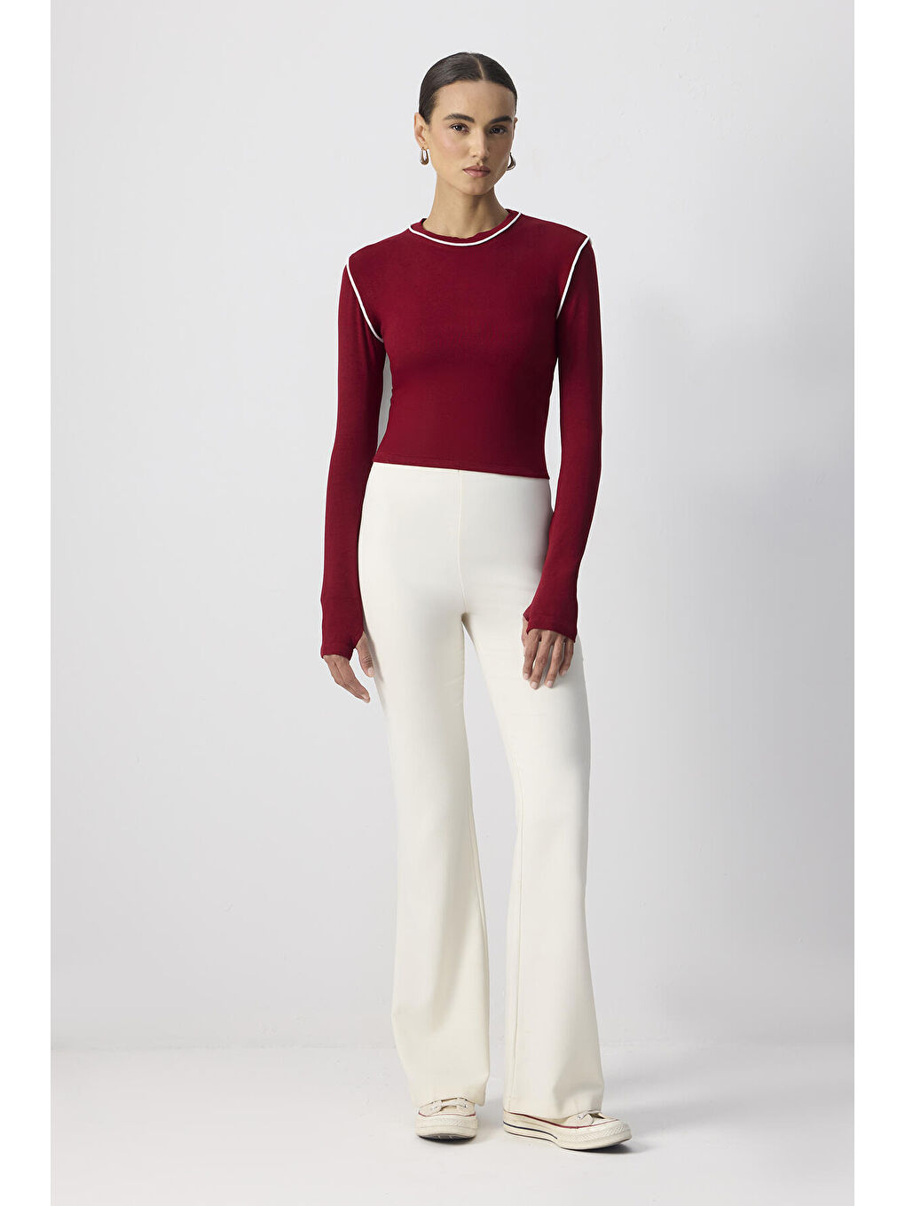 Bordo Kontrast Biyeli Body