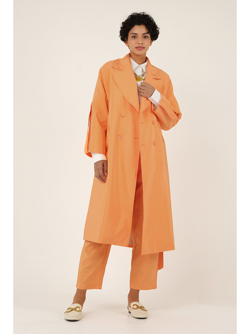 Turuncu Pearl Pantolon Kavun İçi-4