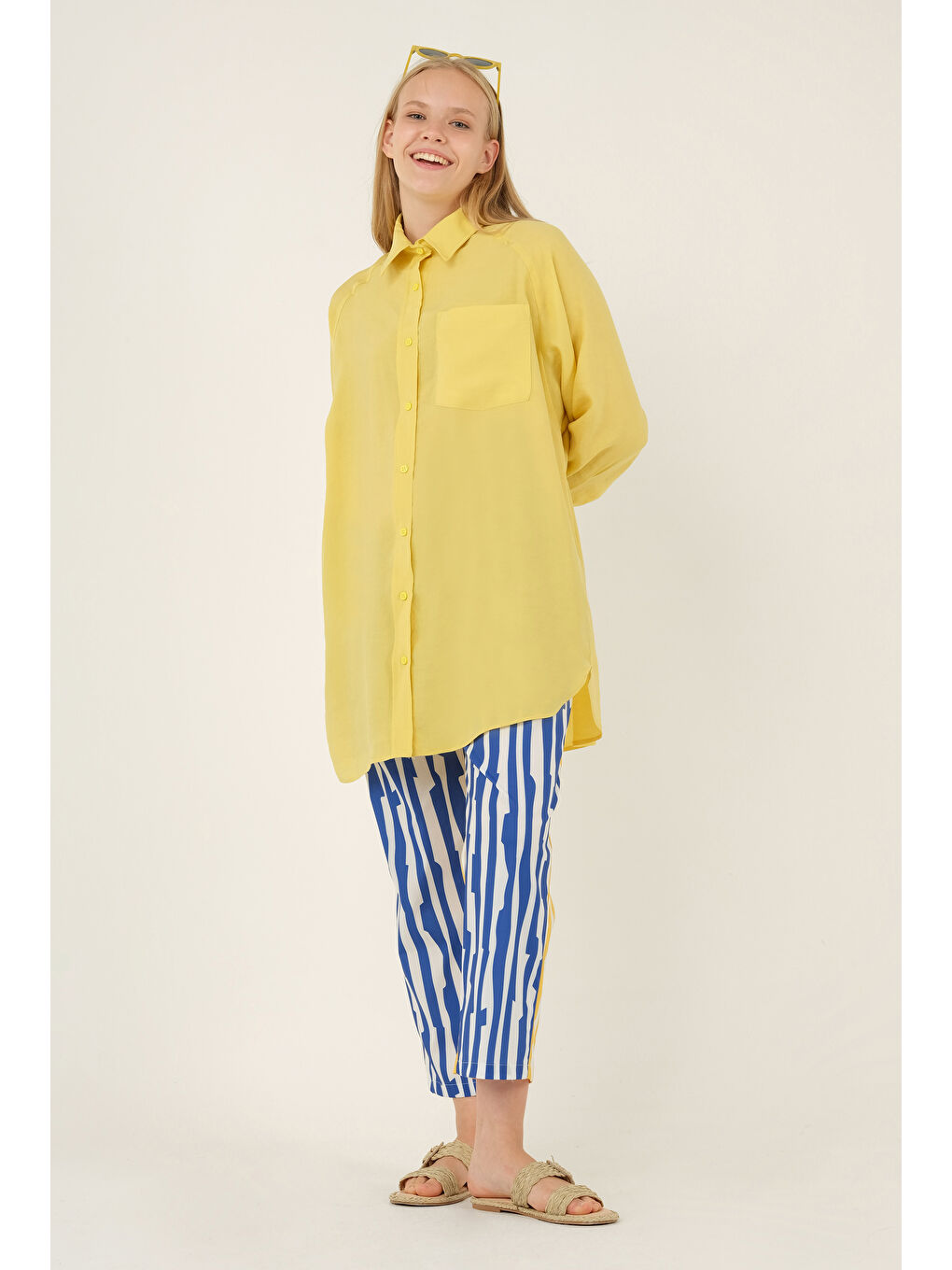 Karışık Karma Renk Pantolon-1