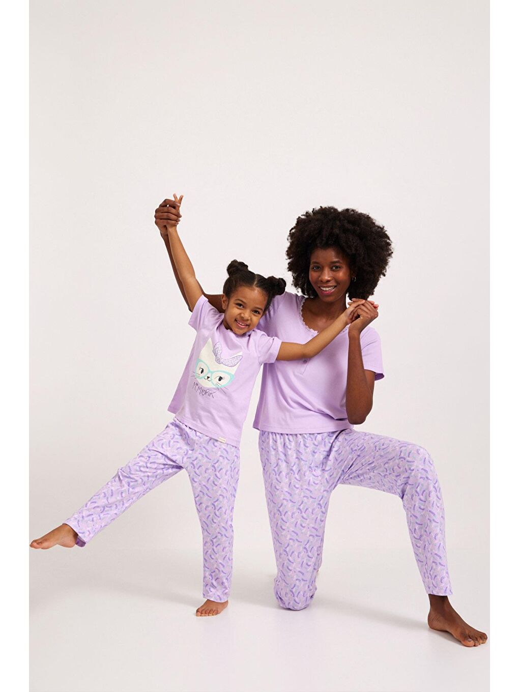 Katia And Bony Lila Lavender Kız Çocuk Pijama Alt Lila - 3