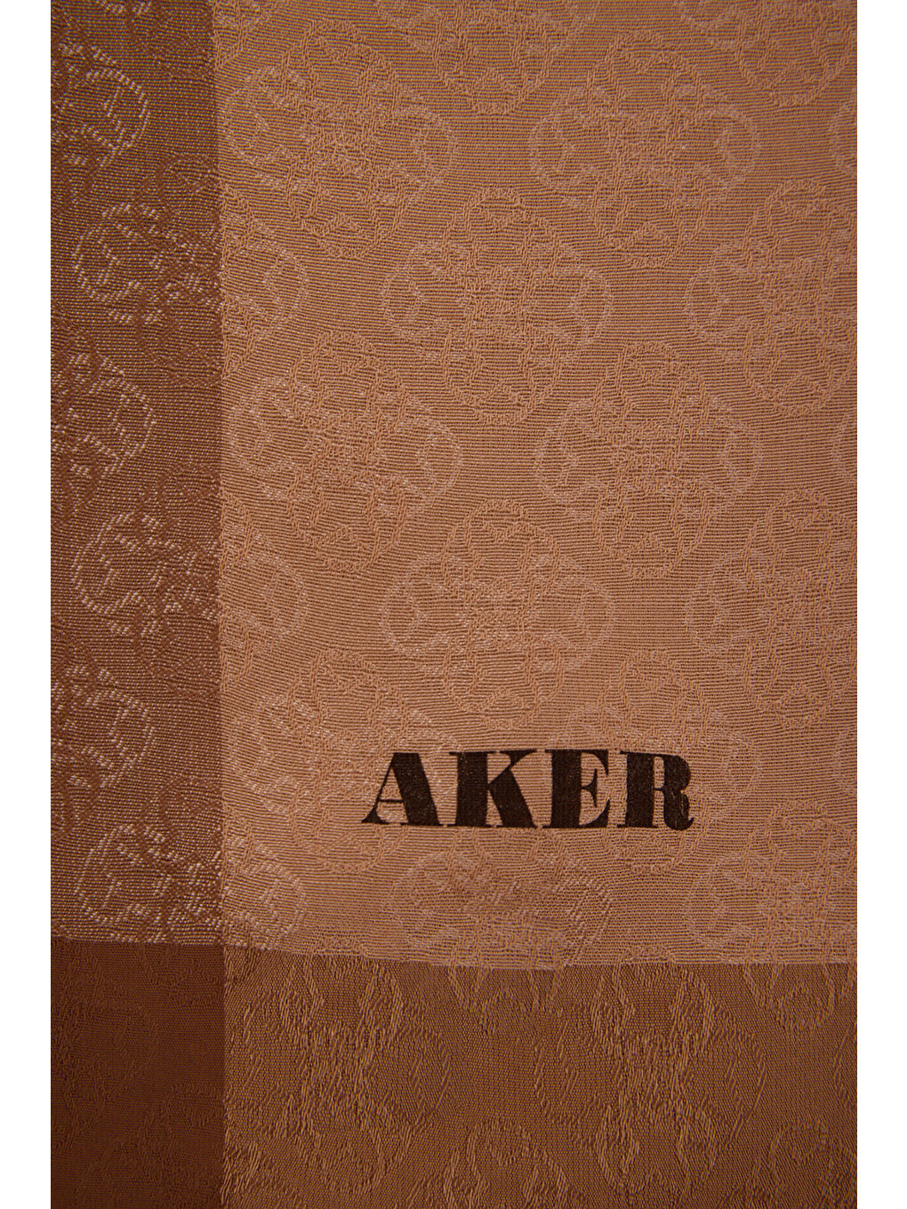 Kahverengi 75X190 Cm Monogram Jakar Şal-1