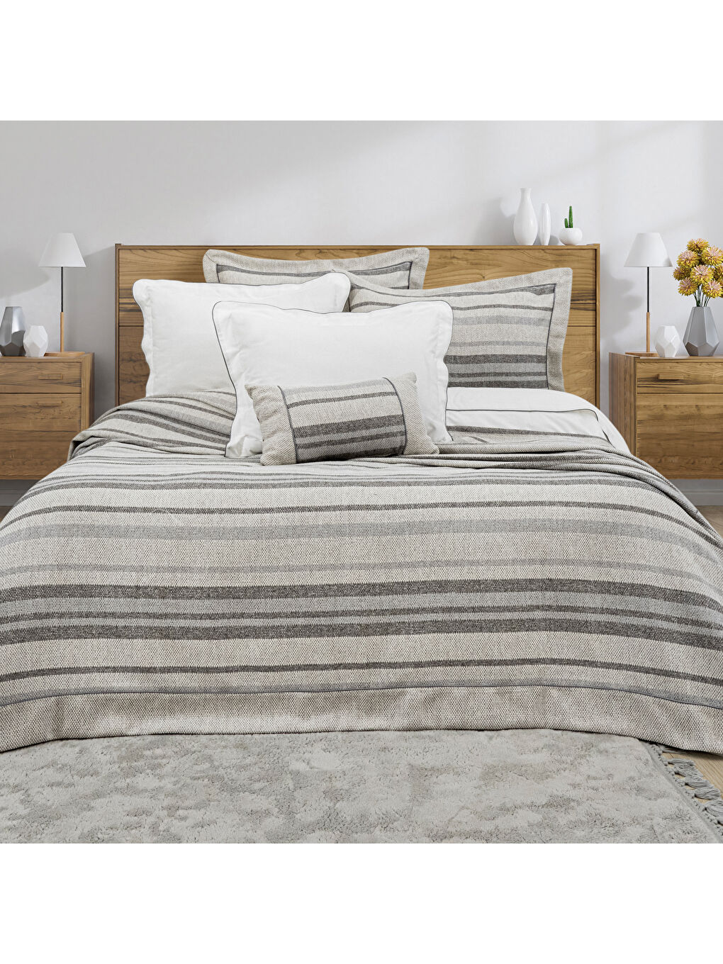 Home Terra Çeyiz Seti 8 Parça-Gri