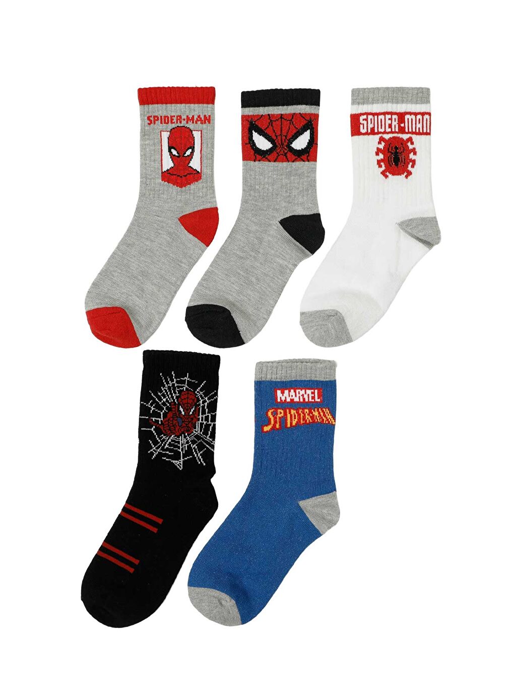 Karışık SPIDER TN 5LI SKT-B 5PR Çok Renkli Erkek Çocuk Soket Çorap