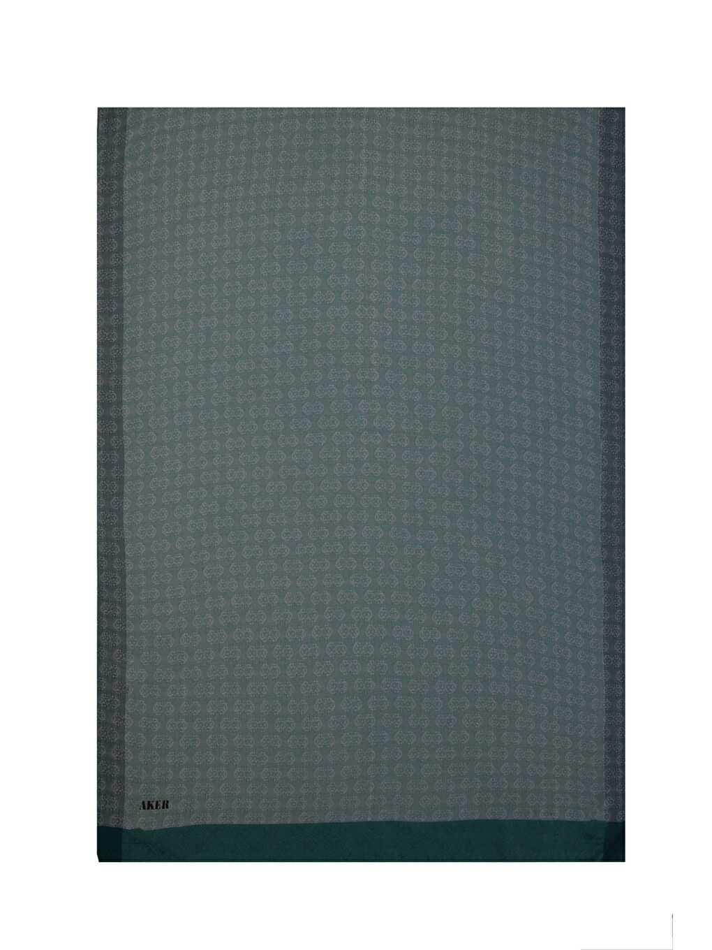 Yeşil 75X190 Cm Monogram Jakar Şal