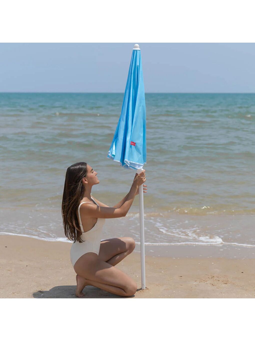 Cyndi Plaj Şemsiyesi Mavi-5