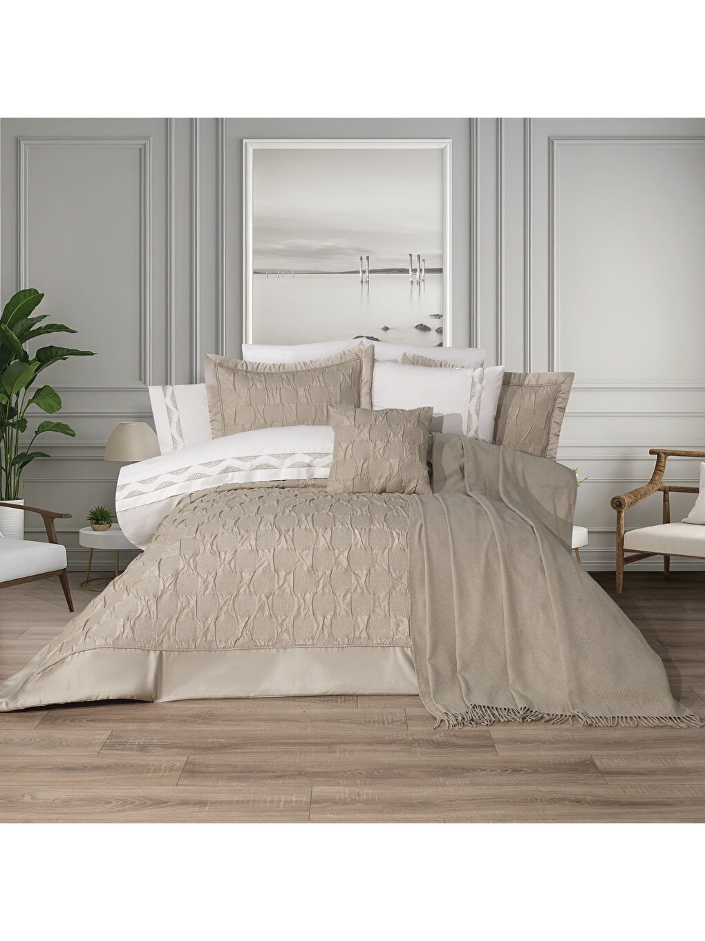 Home Moneta Çeyiz Seti 11 Parça-Bej