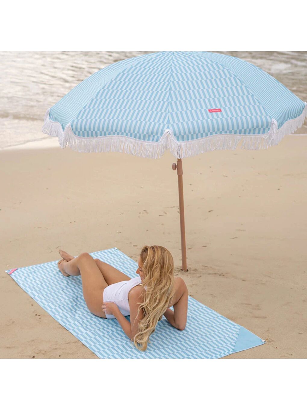 Caramel Plaj ve Bahçe Şemsiyesi Mavi-6