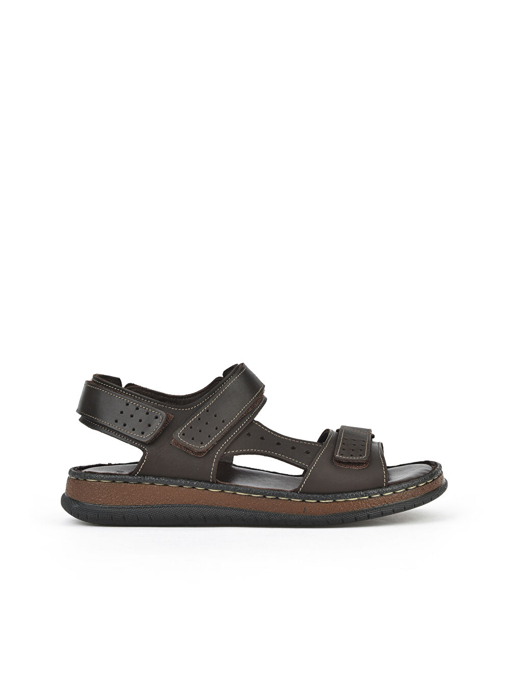 Kahverengi Erkek Hakiki Deri Sandalet 1511045ZS6 Kahve