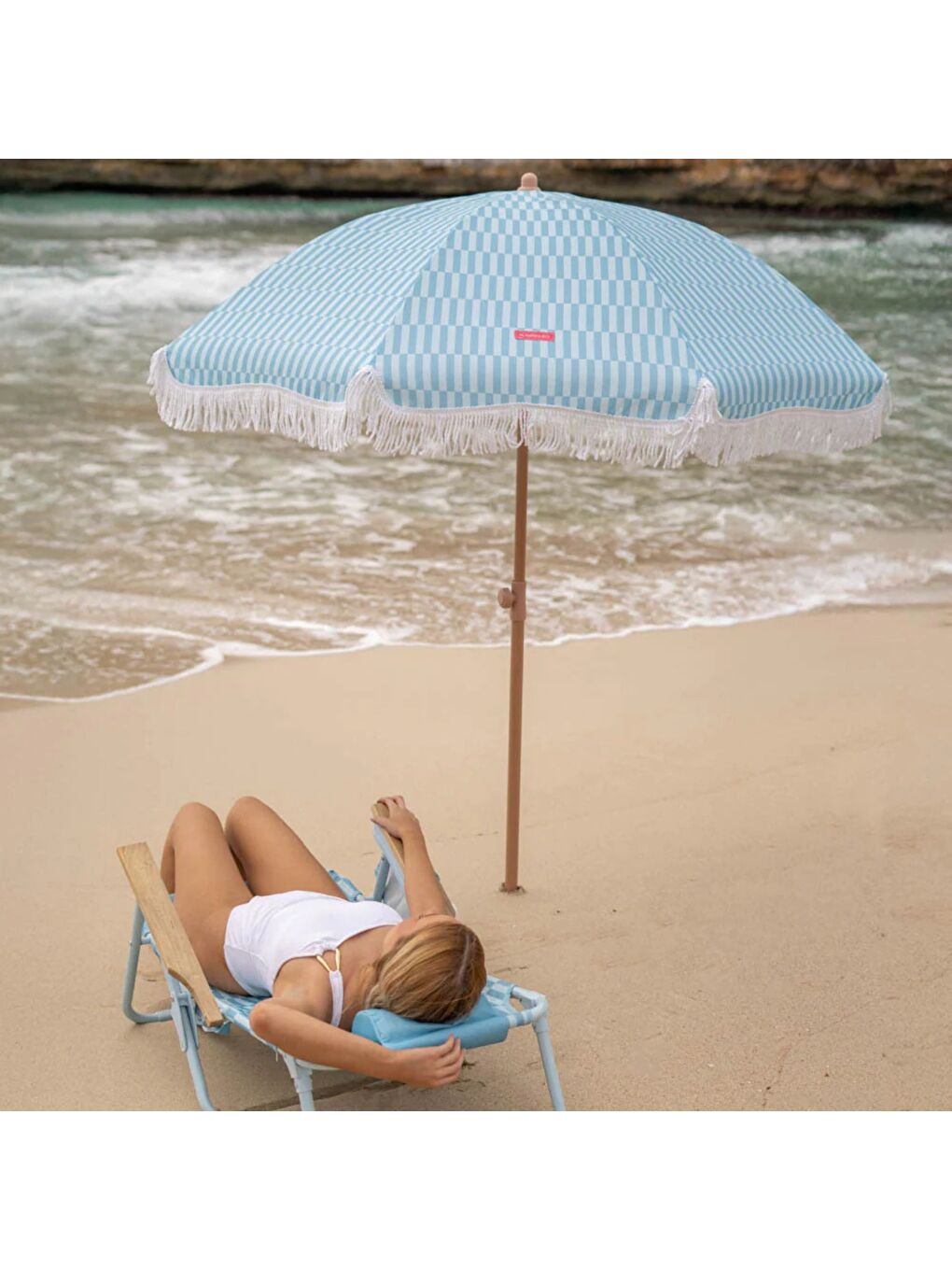 Caramel Plaj ve Bahçe Şemsiyesi Mavi-8