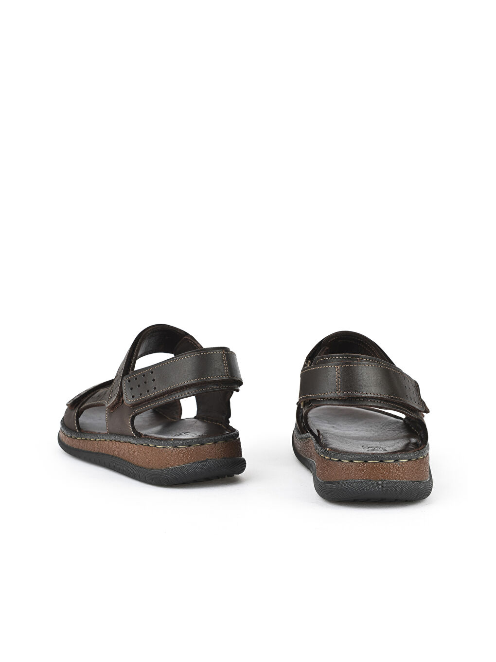 Kahverengi Erkek Hakiki Deri Sandalet 1511045ZS6 Kahve-2