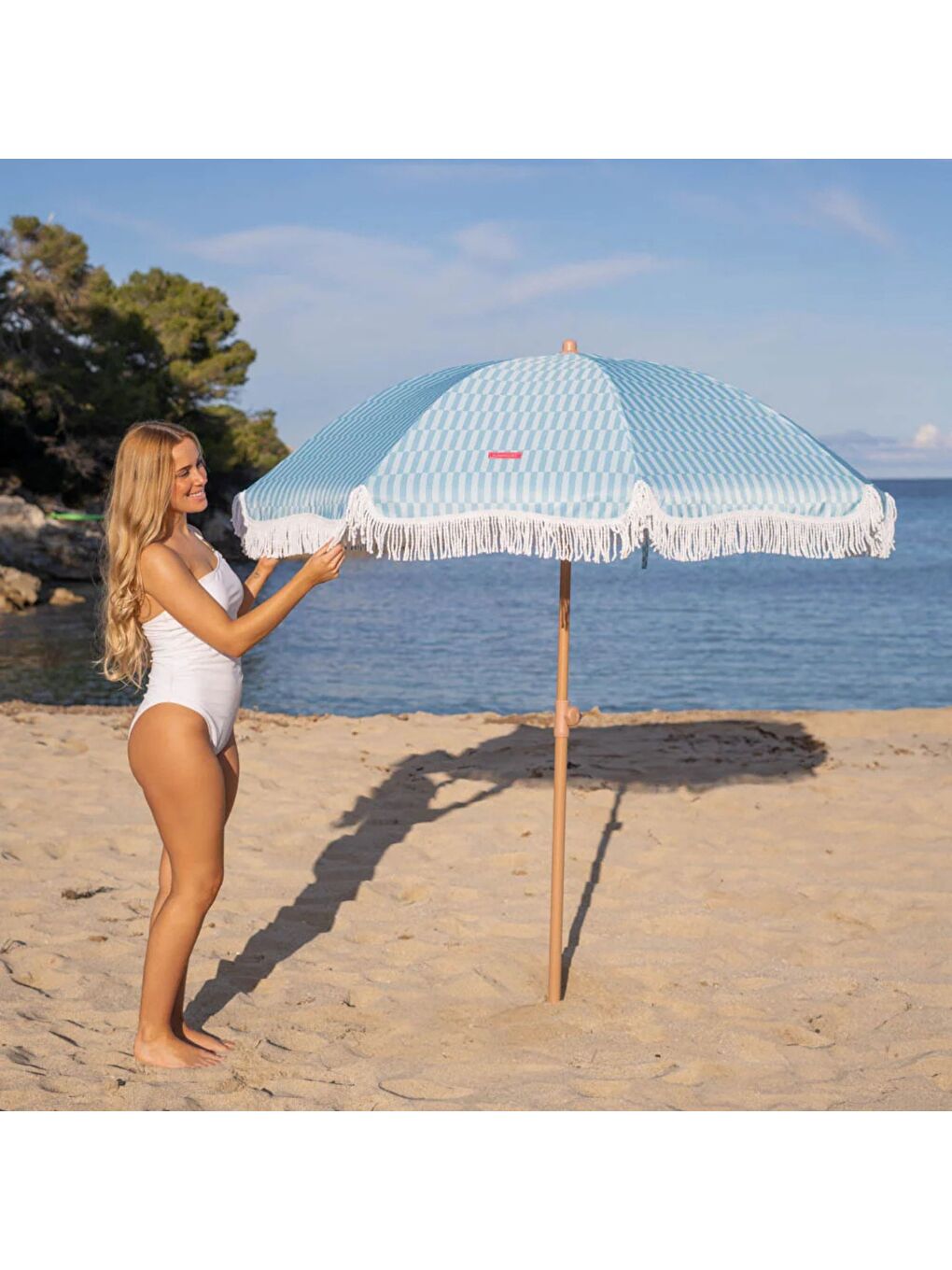 Caramel Plaj ve Bahçe Şemsiyesi Mavi-9