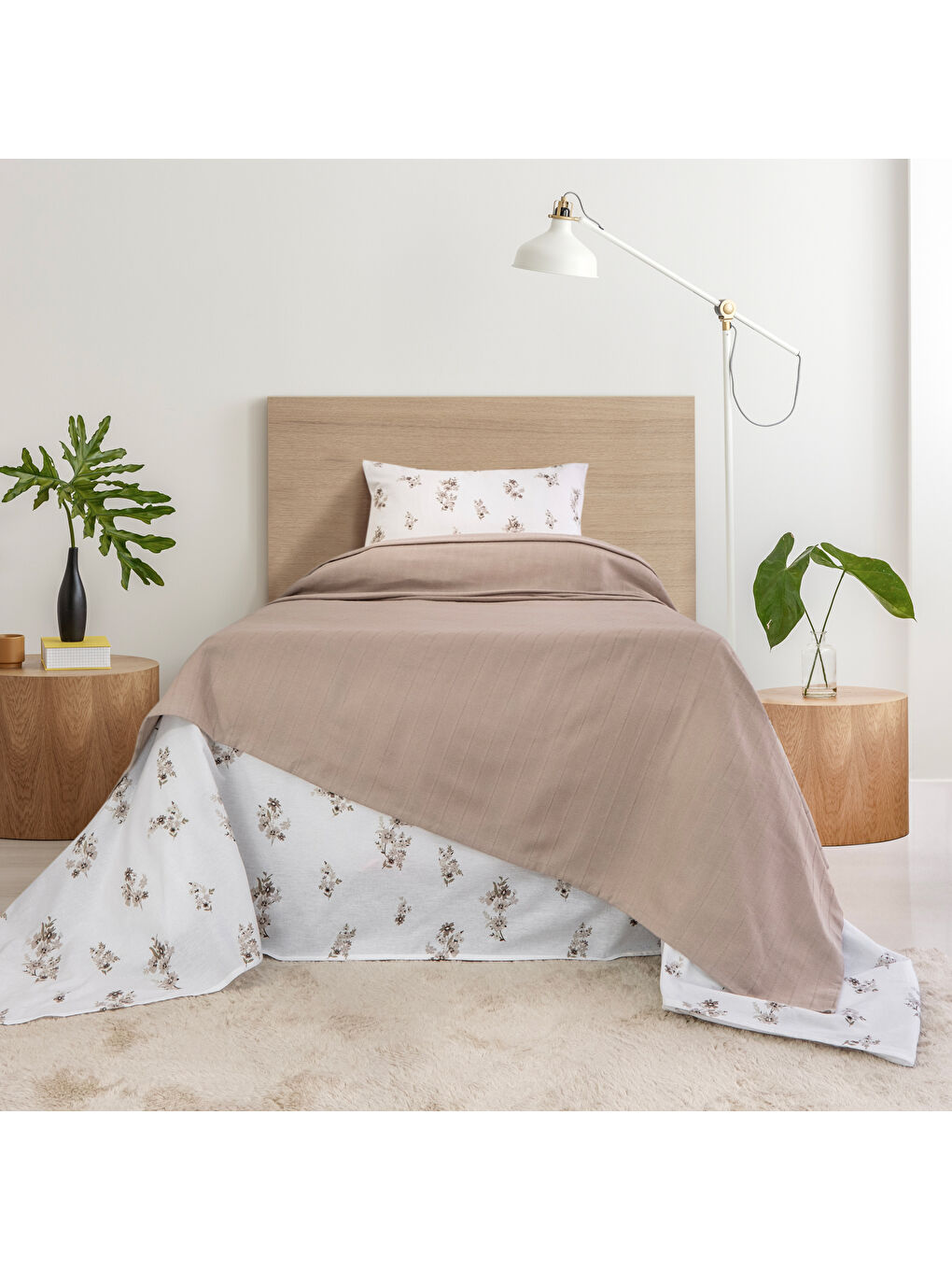 Home Hera Tek Kişilik Pike Takımı 3 Parça-Bej