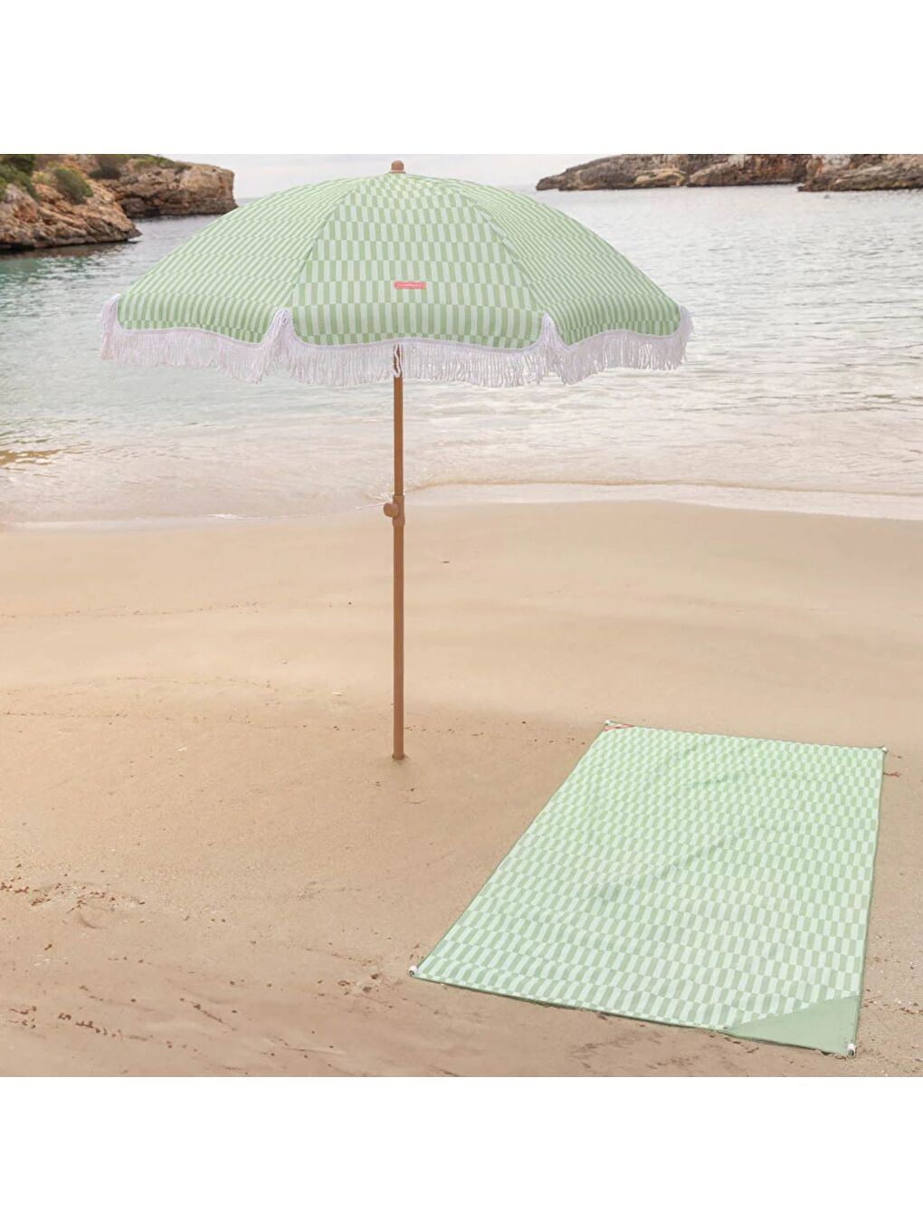 Caramel Plaj ve Bahçe Şemsiyesi Yeşil-5