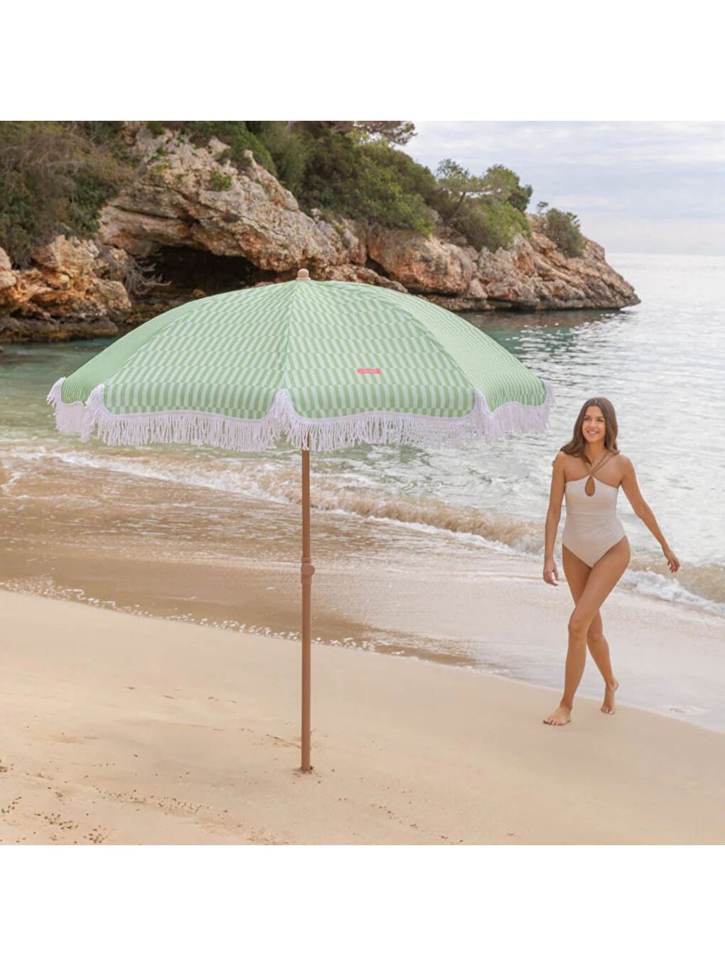 Caramel Plaj ve Bahçe Şemsiyesi Yeşil-8