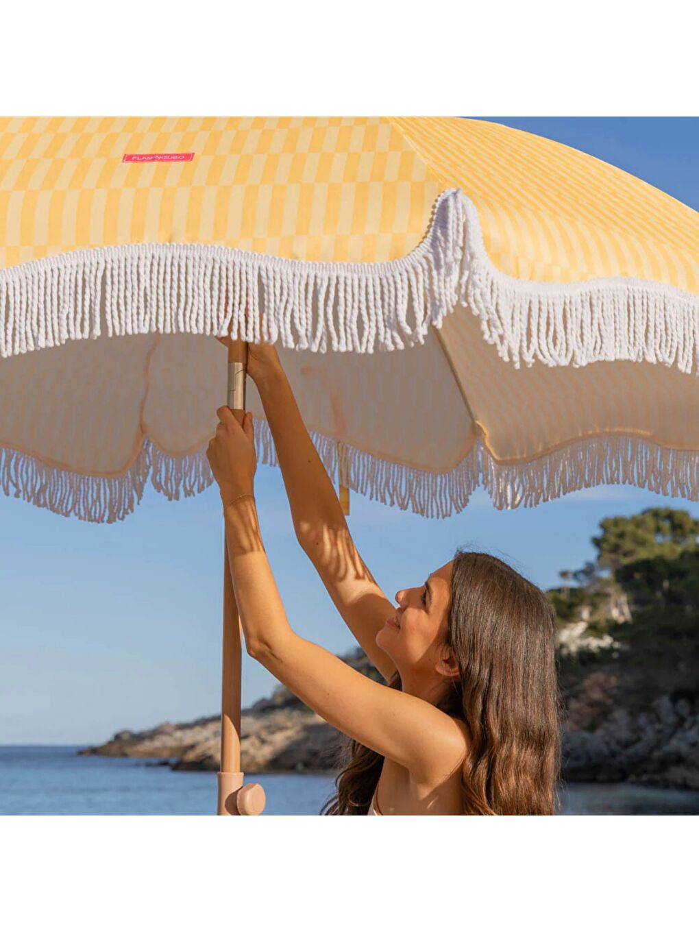 Caramel Plaj ve Bahçe Şemsiyesi Sarı-9