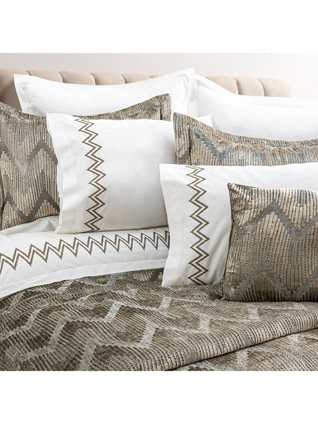 Kahverengi Bianca Çeyiz Seti 11 Parça-Cappucino-2