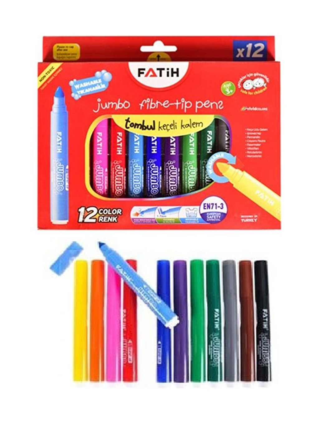 Ayaklı Yazı Tahtası Çift Taraflı 40x50cm 1 Adet 12 Renk Jumbo Keçeli Kalem Çocuk Yazı Tahtası Alıştı-3