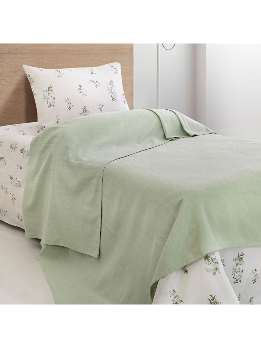 Home Hera Tek Kişilik Pike Takımı 3 Parça-Yeşil-1