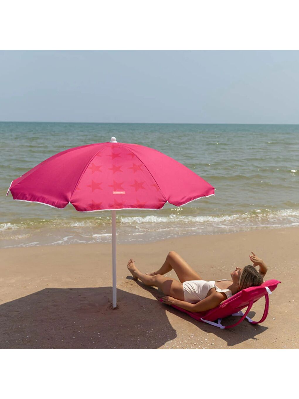 Cyndi Plaj Şemsiyesi Pembe-5