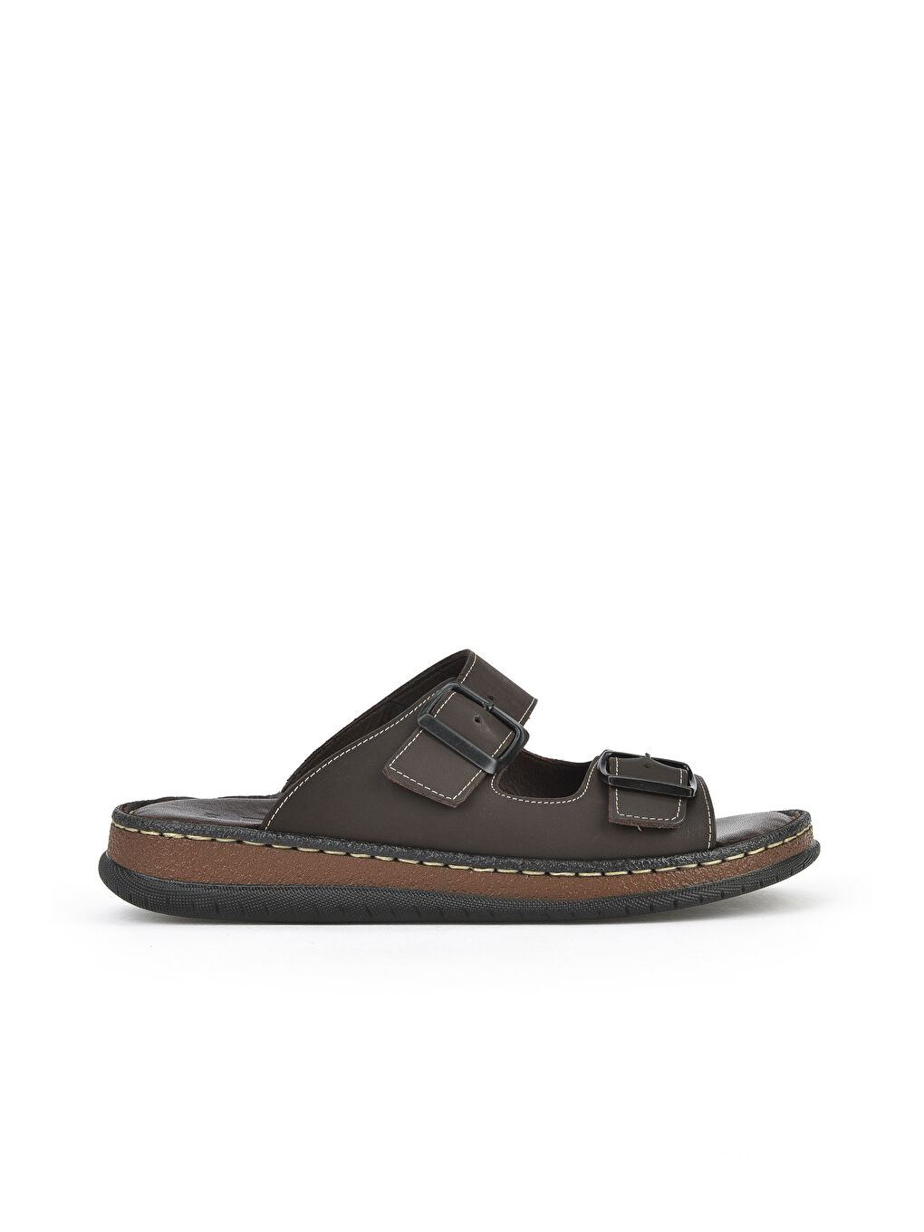 Kahverengi Erkek Hakiki Deri Terlik 1511045ZS1 Kahve