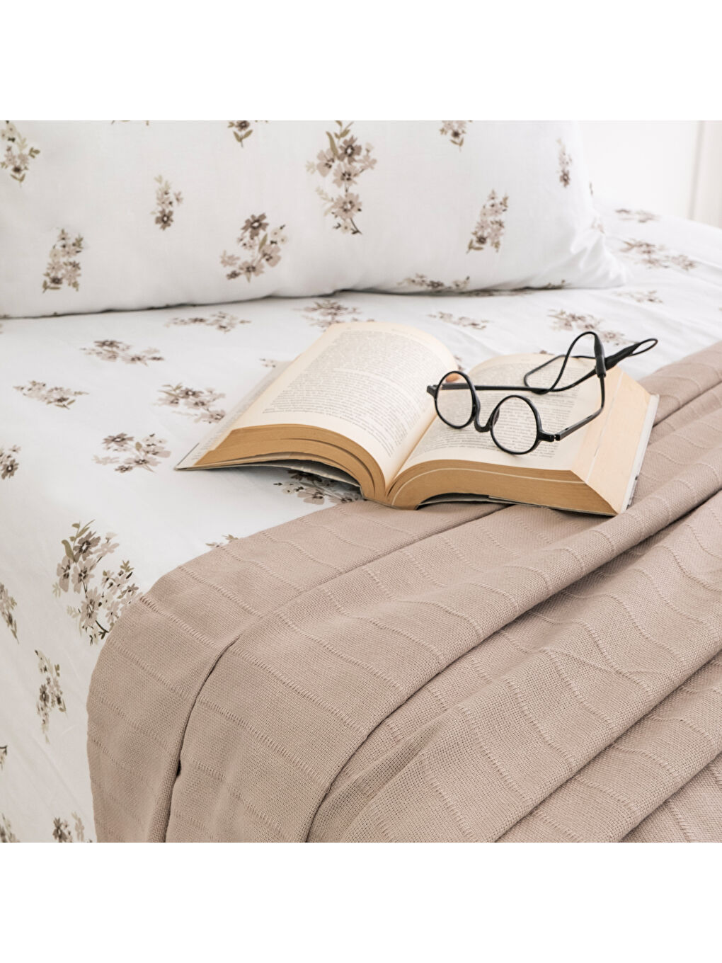 Home Hera Tek Kişilik Pike Takımı 3 Parça-Bej-2