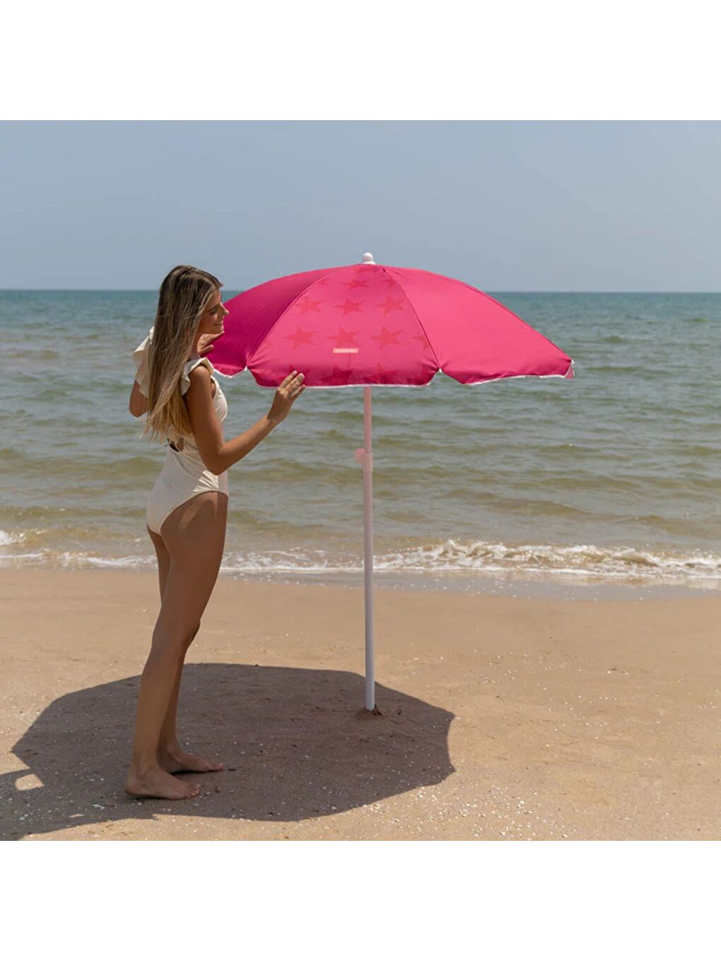 Cyndi Plaj Şemsiyesi Pembe-7