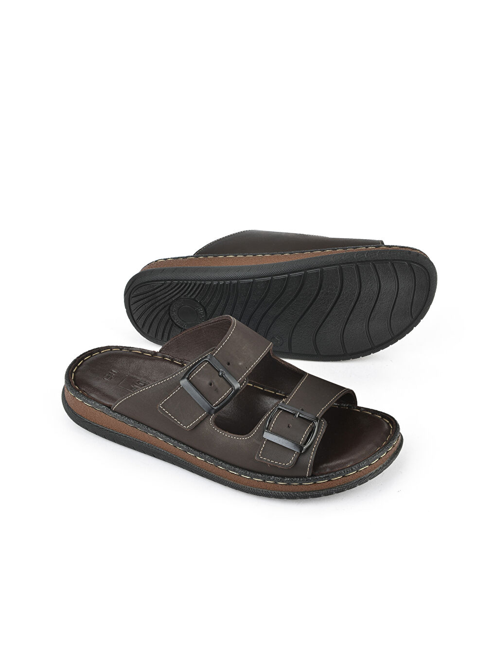 Kahverengi Erkek Hakiki Deri Terlik 1511045ZS1 Kahve-3