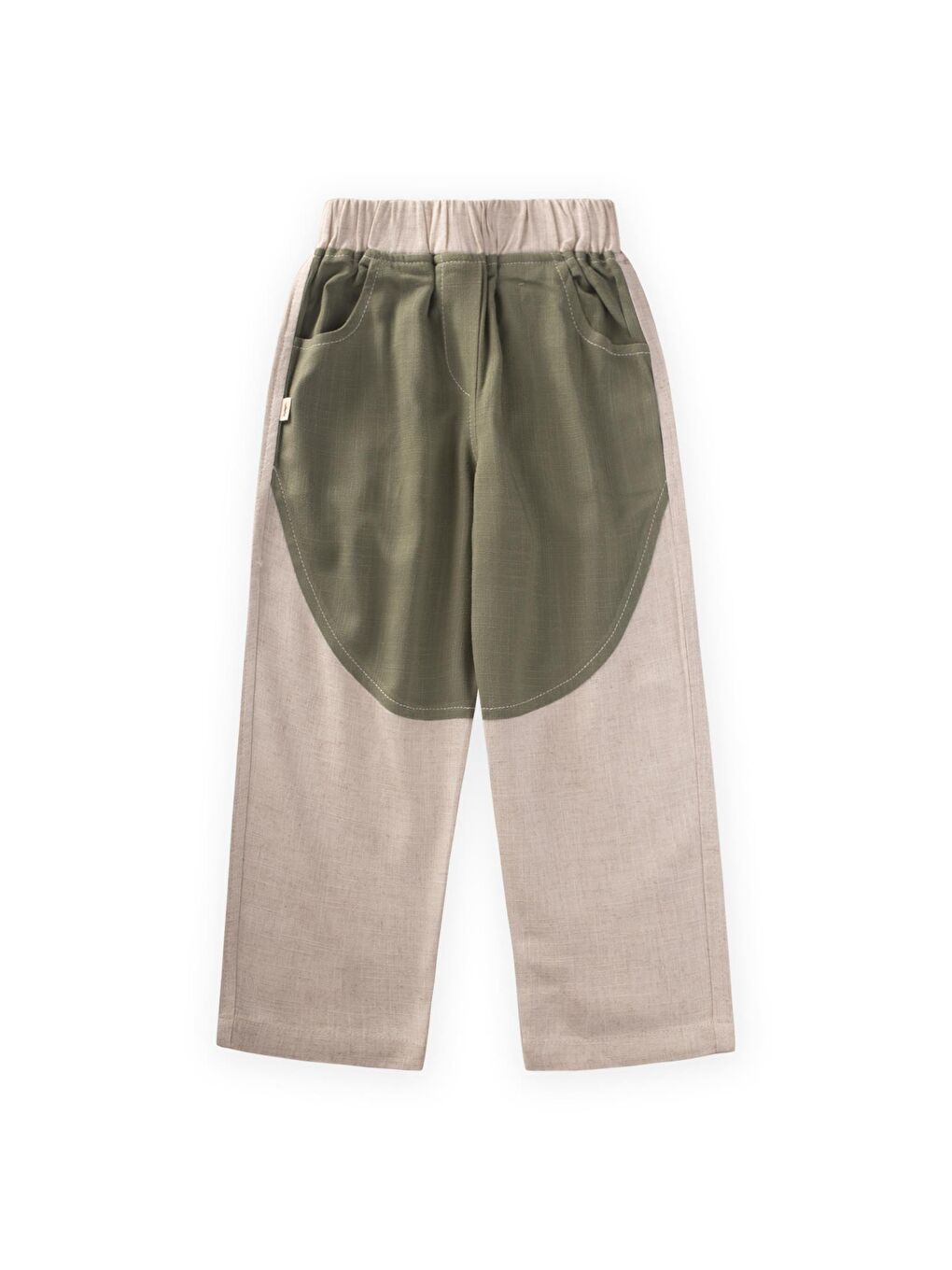 Haki Erkek Çocuk Keten Pantolon