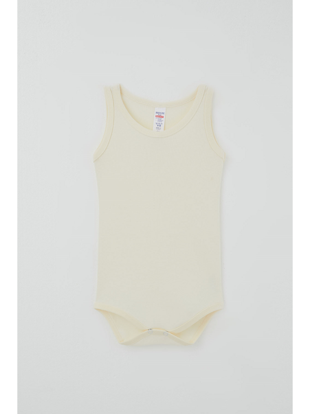 Ekru Erkek Çocuk Çıtçıtlı Atlet Zıbın Body Basic Krem (1-3 Yaş)