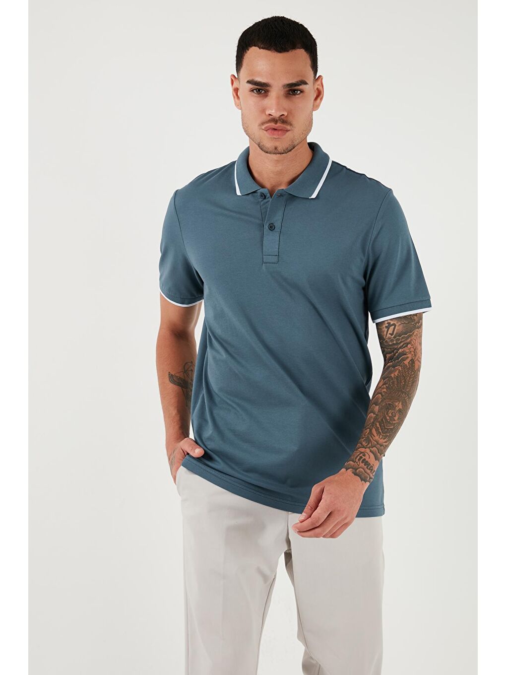 Buratti Petrol Pamuklu Regular Fit Polo Yaka T Shirt 5902063 - 1