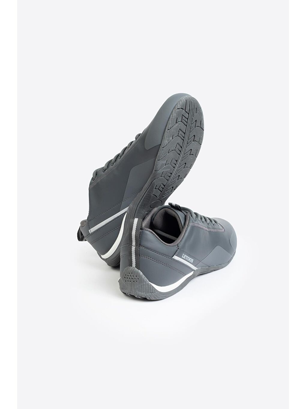 Gri SoftFlex Hafif Taban Erkek Sneaker-3