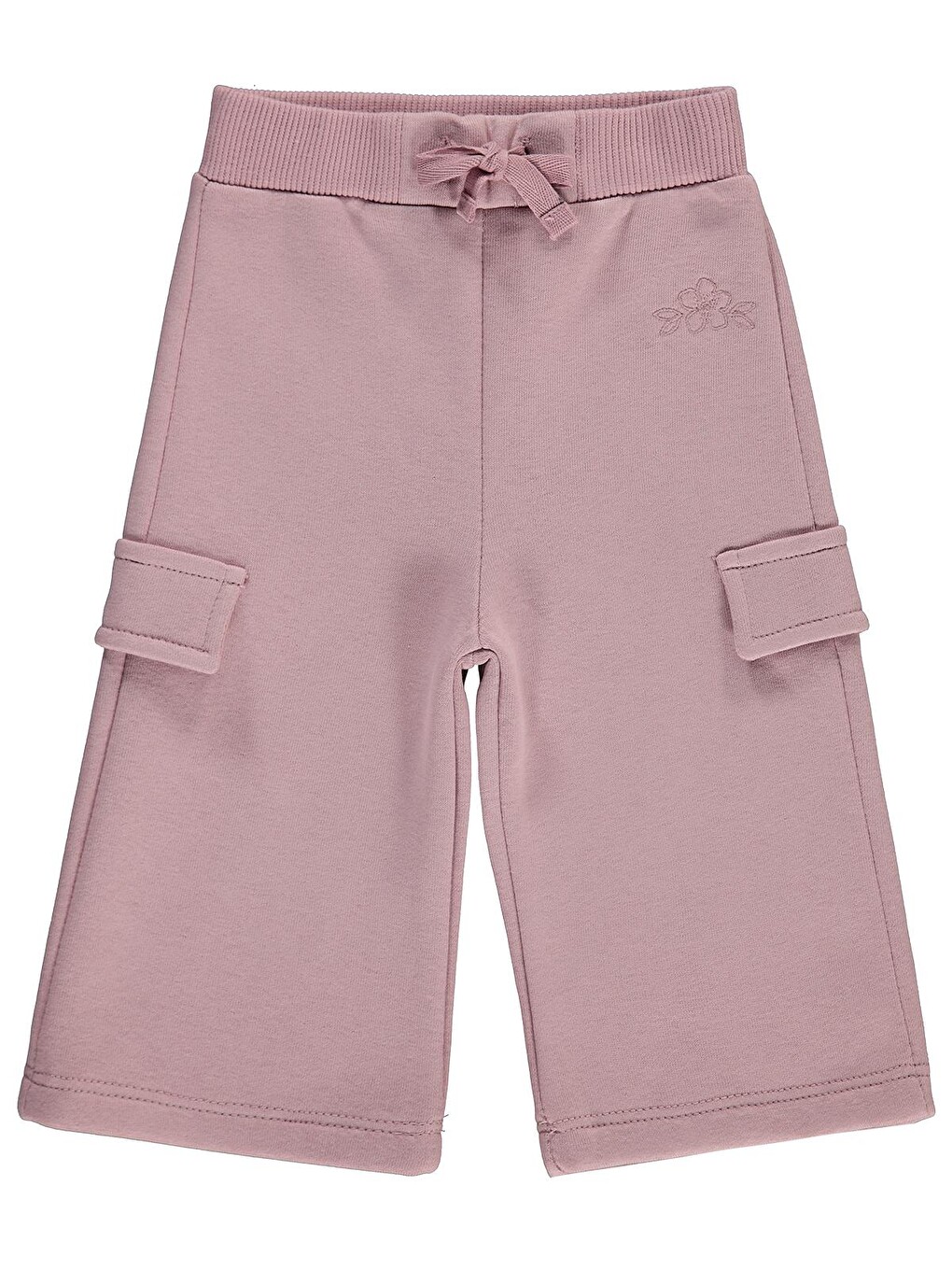 Pembe Baby Çiçek Nakışlı Basic Kargo 6-18 Ay Eşofman Altı - Lila