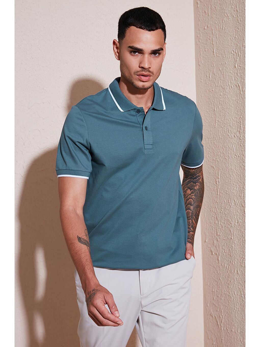 Buratti Petrol Pamuklu Regular Fit Polo Yaka T Shirt 5902063 - 2